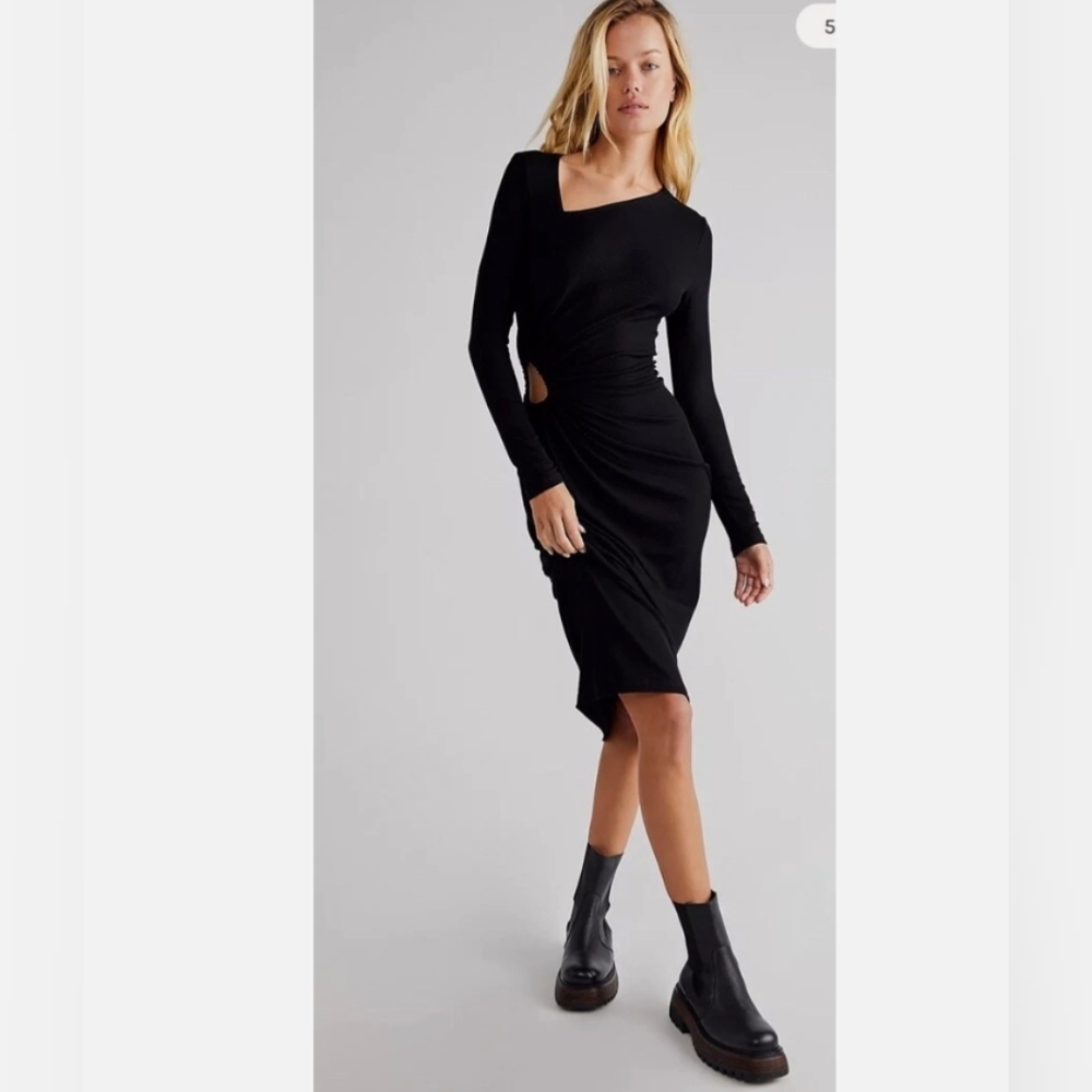 LNA Elegant Black Asymmetrical Dress